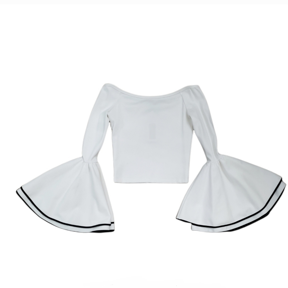 Ronny Kobo White Bell Sleeve Mimi Top XS NWT - Picture 4 of 7